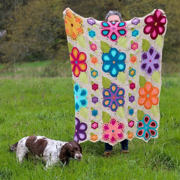 Green-Thing-Flower-Blanket-WIP-LAWIM Maya's Meadow